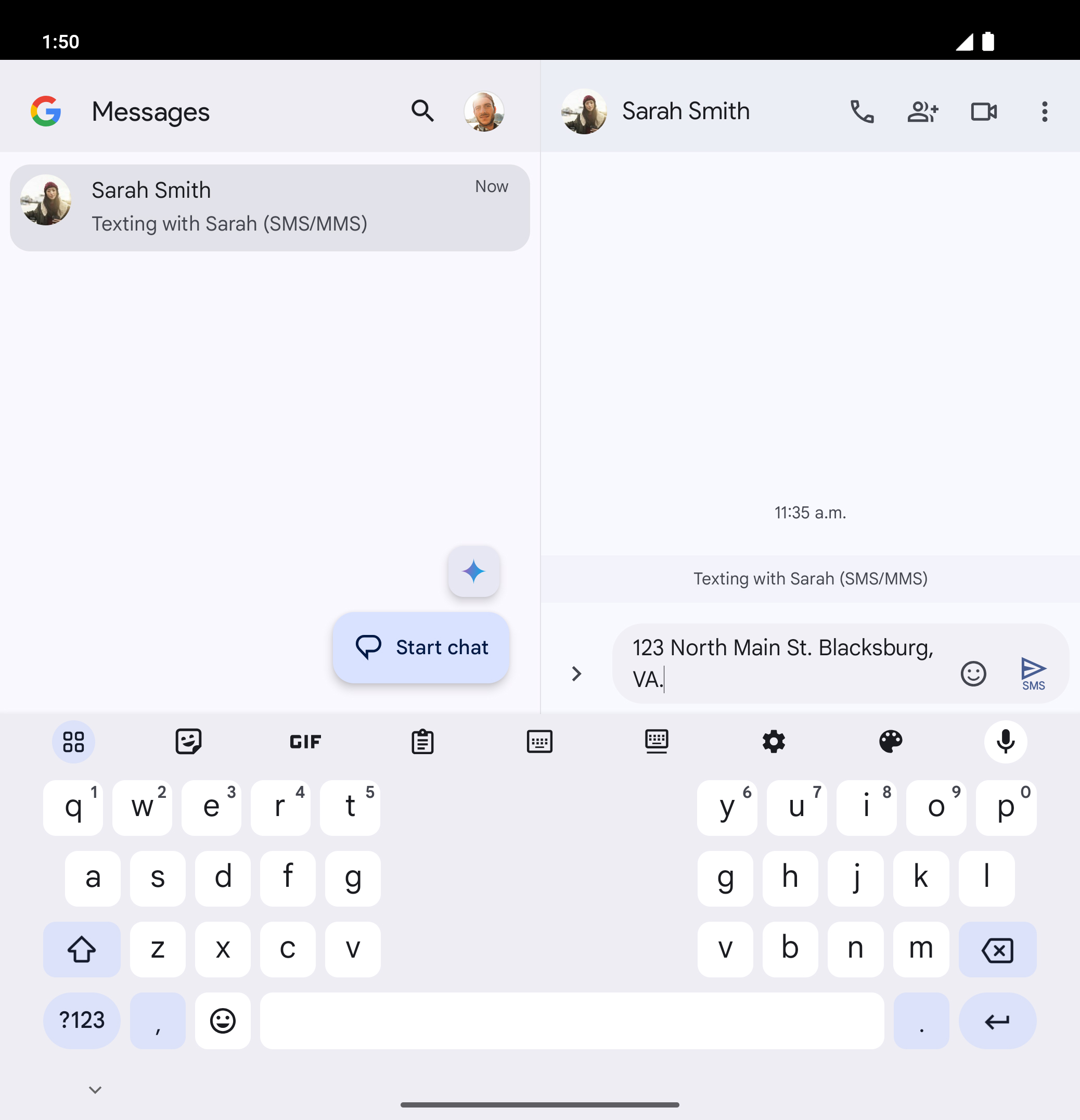 Layering Text Messages From a composed text message, tap and hold the text.