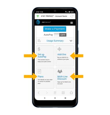 ATT Motivate 2 (EA211002) - Administrar cuenta de AT&T PREPAID - AT&T
