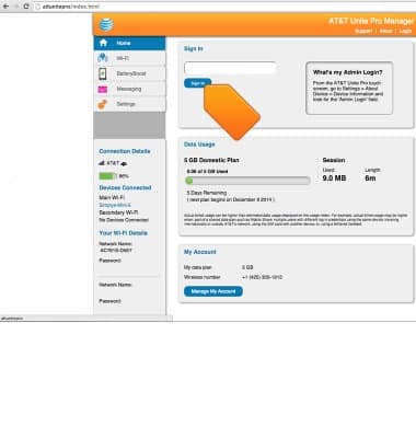 ATT Unite Pro (AC781S) - Unite Pro Manager advanced settings - AT&T