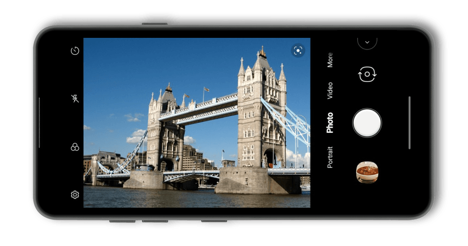 From the Camera app, tap the Switch Camera icon.