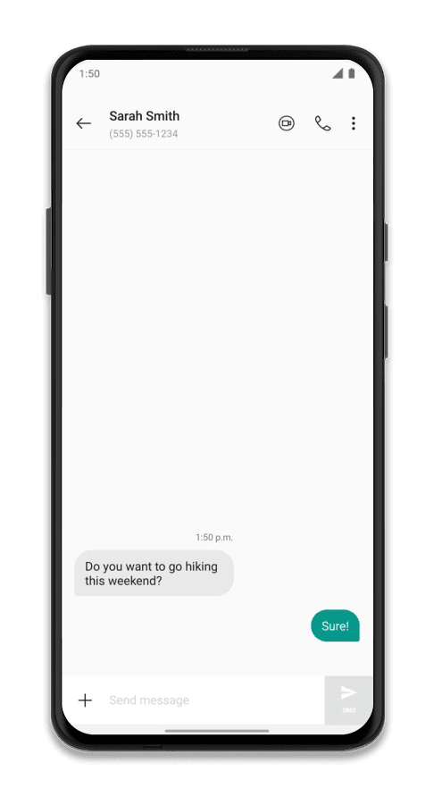 From a text message conversation, touch and hold the message you'd like ...