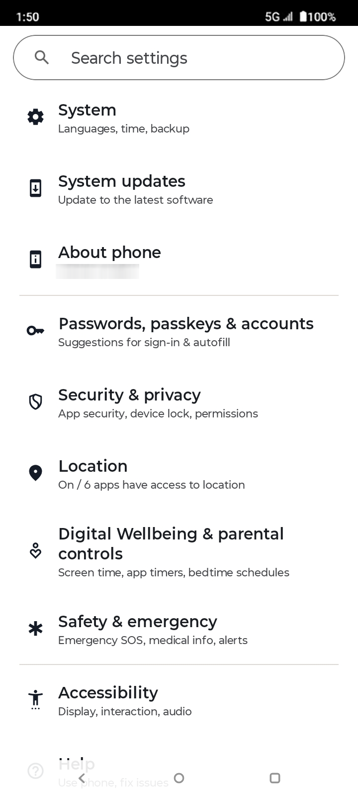 From the Settings app, scroll to and tap Security & privacy.