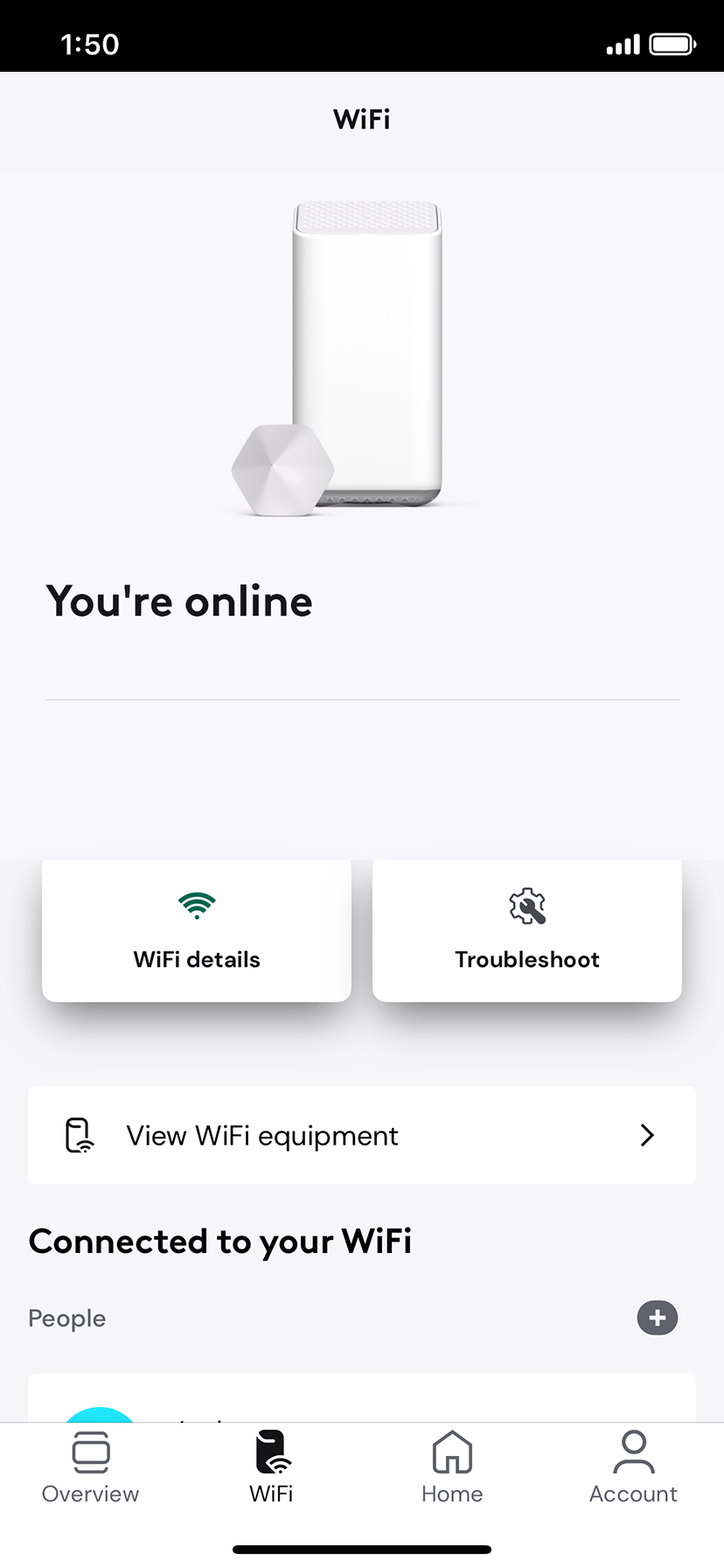 Rogers Wifi Router From the WiFi tab, tap View WiFi equipment.