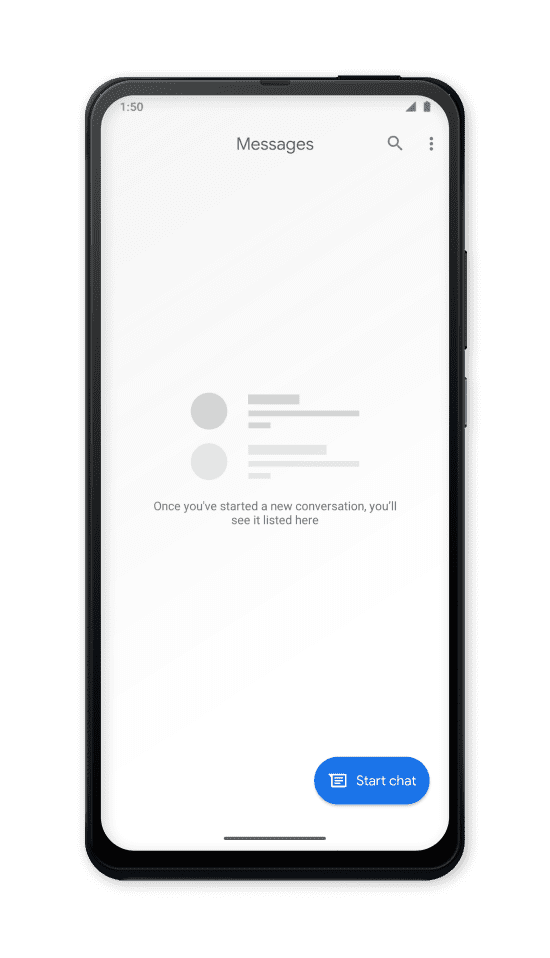 From the Messages app main screen, tap the Menu icon.
