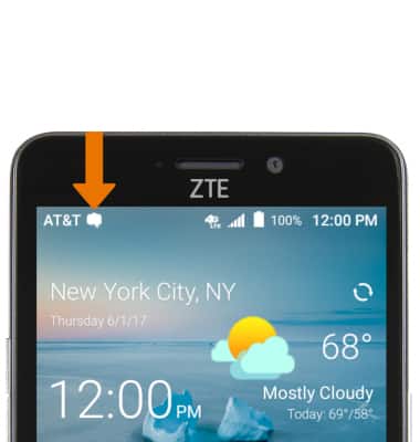 ZTE Maven 2 visual voicemail icon in notification bar