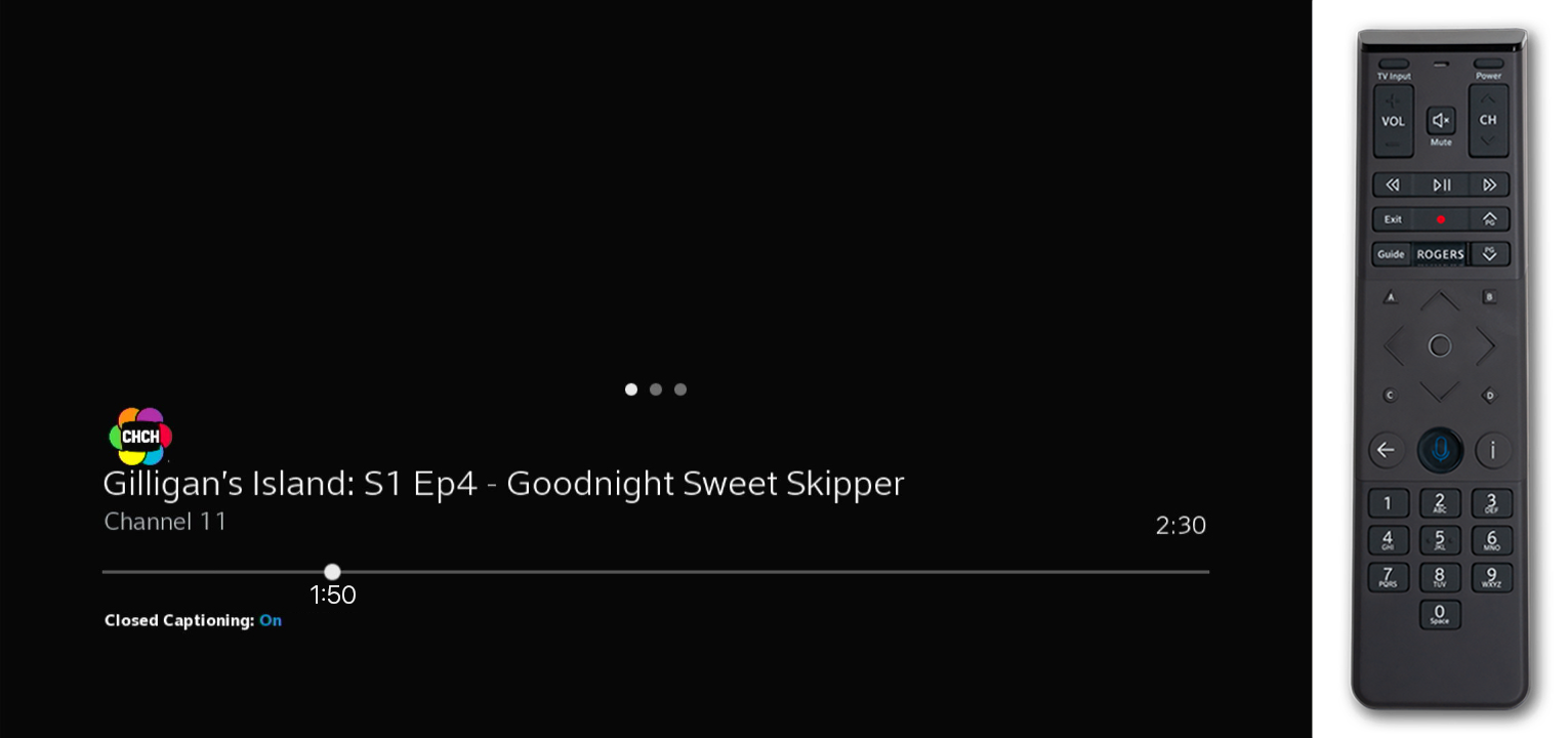 Press the ROGERS button.