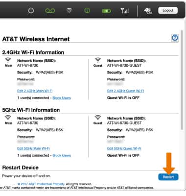 ATT Wireless Internet (MF279) - Reset Device - AT&T